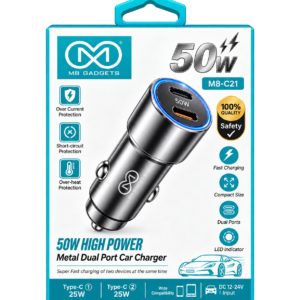 M8 Gadgets 5000mAh Ultra-Compact Fast Charge Power Bank – M8 135S