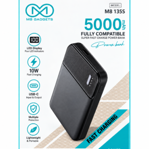 M8 Gadgets 5000mAh Ultra-Compact Fast Charge Power Bank – M8 135S