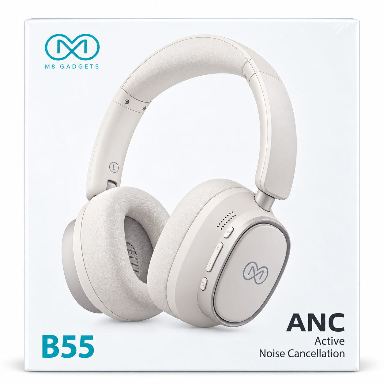 M8 Gadgets B55 Active Noise Cancelling Wireless Headphones – HDFM8-B55